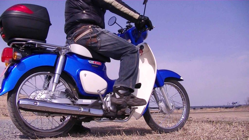 カブにまたがる男